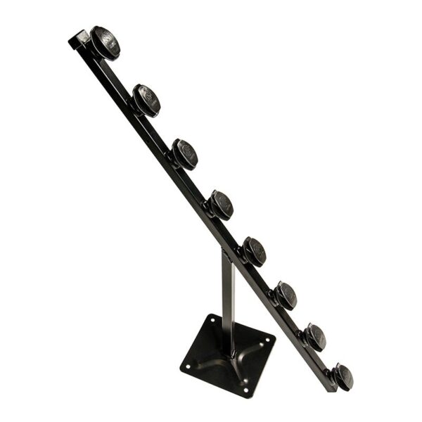 Nemtek Fence Pole  8 Line Square Tube + Base Shield Black