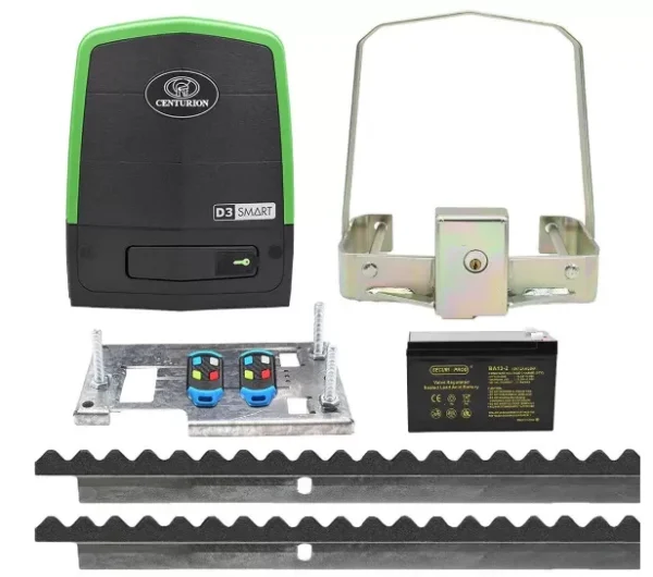 Centurion Sliding Gate Kit D5 SMART Kit + 2xTx4 + Nylon Rack + Batt