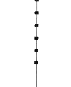 Nemtek Fence Pole  - 6Line Round Galvanised BB